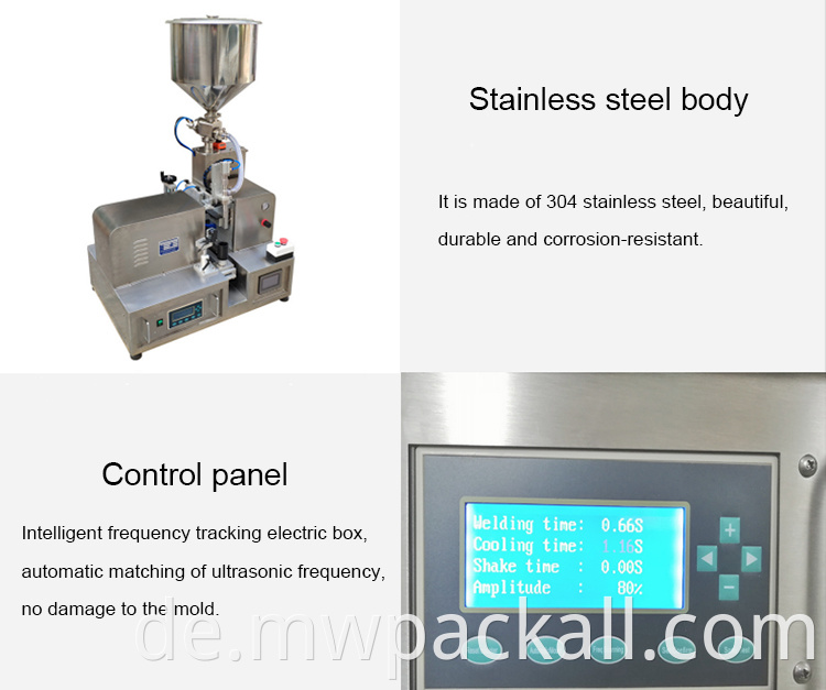BB Creme Ultraschall Kunststoff -Röhrchen -Fülldichtungsmaschine für Heißverkäufe mit CE -Zertifizierung
